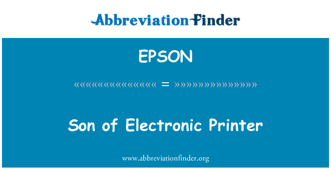 EPSON: ของเครื่องพิมพ์อิเล็กทรอนิกส์