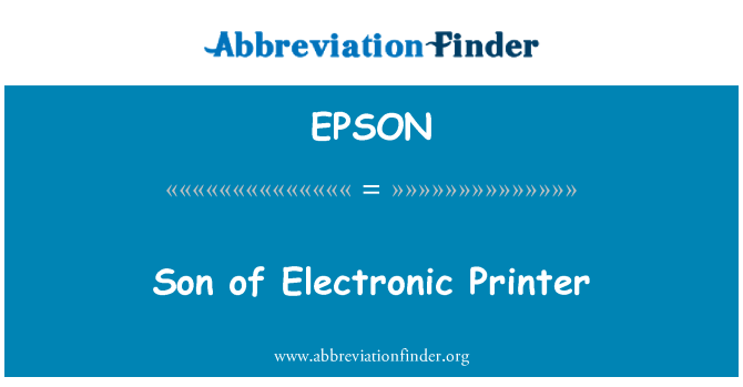 EPSON: Pitit gason elektwonik aparèy pou enprime