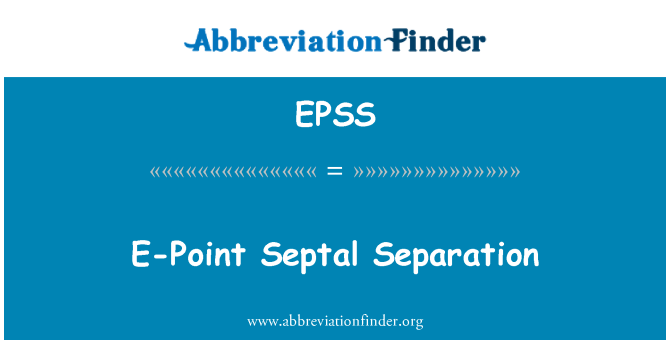 EPSS: Septa oddělení E-Point