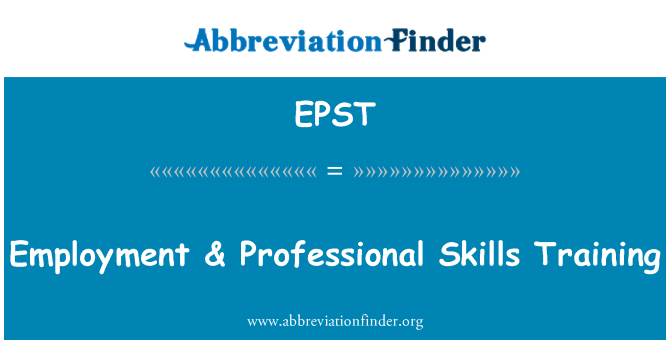 EPST: Empleo y competencias profesionales formación
