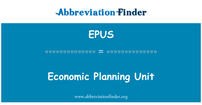 EPUS: Ekonominio planavimo skyrius