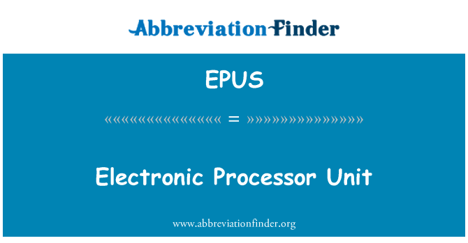 EPUS: Elektronisk Processor enhed