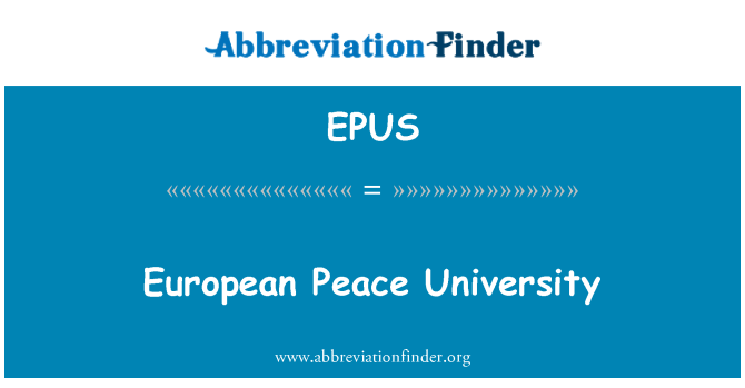 EPUS: Europæiske fred Universitet