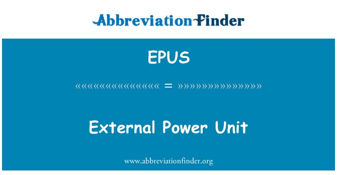 EPUS: وحدة طاقة خارجية