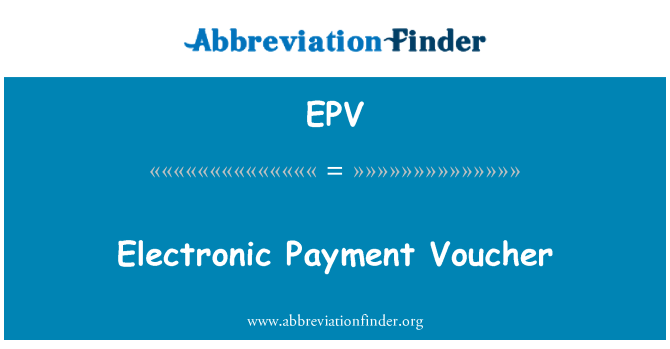 EPV: Elektronisk betaling bilag