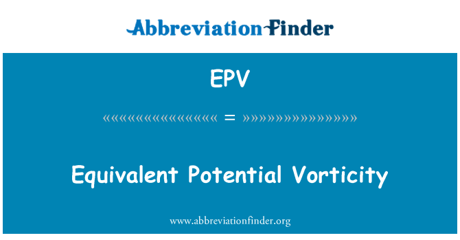 EPV: Ekvivalentne potencijalne Vorticity