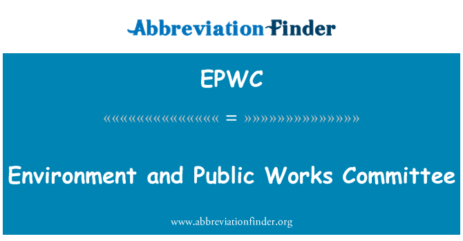 EPWC: Okolje in javna dela odbora