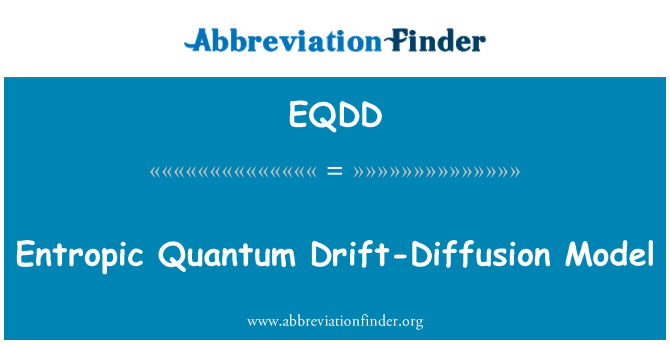 EQDD: Entropic Quantum Drift-Diffusion Model