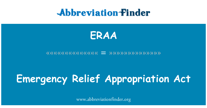 ERAA: Katastrofhjälp anslag Act