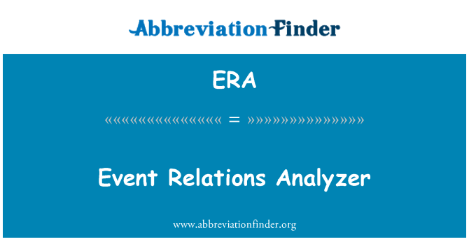 ERA: Evènman relasyon Analyzer