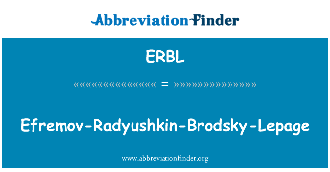 ERBL: Efremov-Radyushkin-Brodskis-Lepage