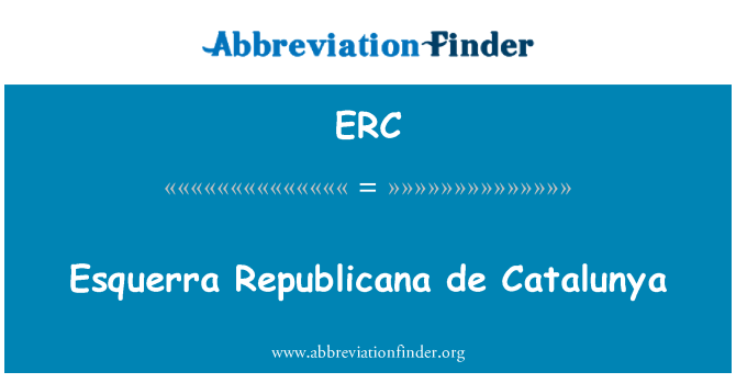 ERC: Esquerra Republicana de Catalunya