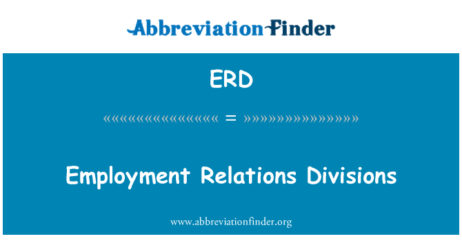 ERD: Divisiones de las relaciones de empleo