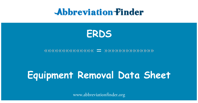 ERDS: Ekipman Suppression done dra