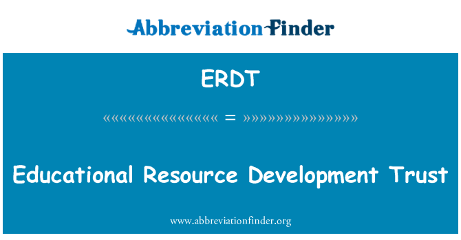ERDT: Haridusressurss Development Trust