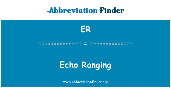 ER: Echo Ranging