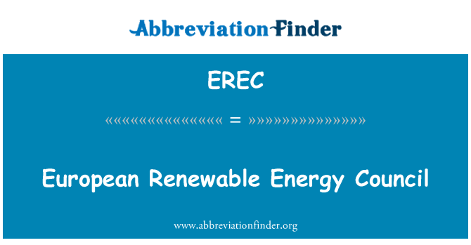 EREC: European Renewable Energy Council