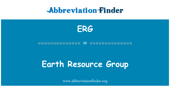 ERG: קבוצת משאבים של כדור הארץ
