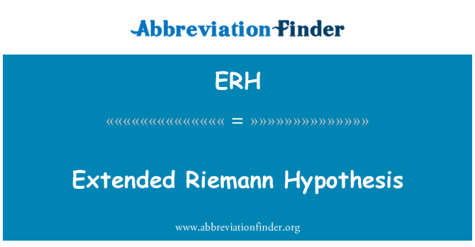 ERH: Utvidet Riemann-hypotesen