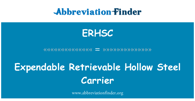 ERHSC: Разходни възстановят кухи стоманени превозвач