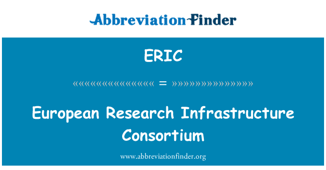 ERIC: Nghiên cứu châu Âu cơ sở hạ tầng Consortium