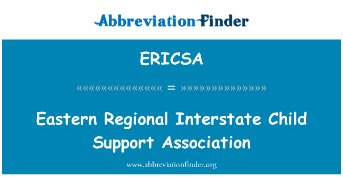 ERICSA: Östlichen regionalen zwischenstaatlichen Child Support Association