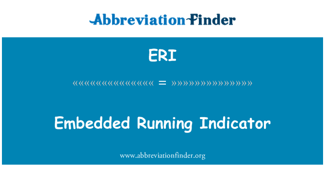 ERI: 埋め込まれているインジケーターを実行しています。