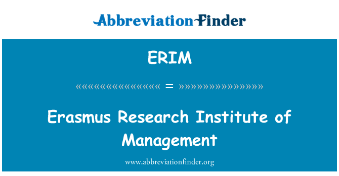 ERIM: Enstiti rechèch Erasmus de Gestion