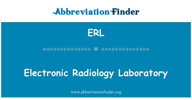 ERL: Laborator radiologie electronice