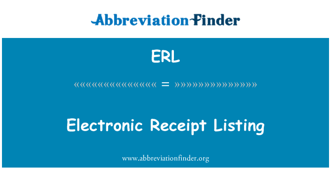 ERL: Listagem de recepção electrónica