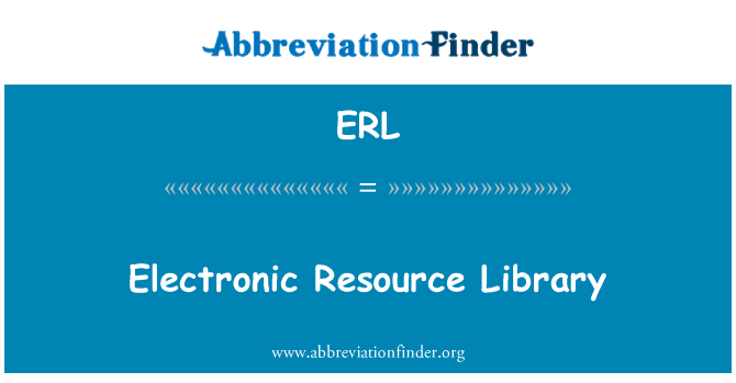 ERL: Elektronisk Ressursbibliotek