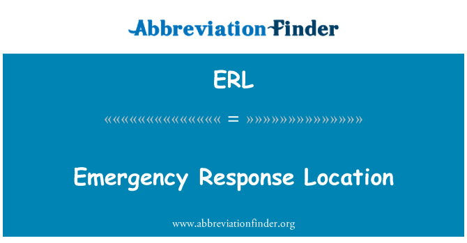 ERL: Ubicación de respuesta de emergencia