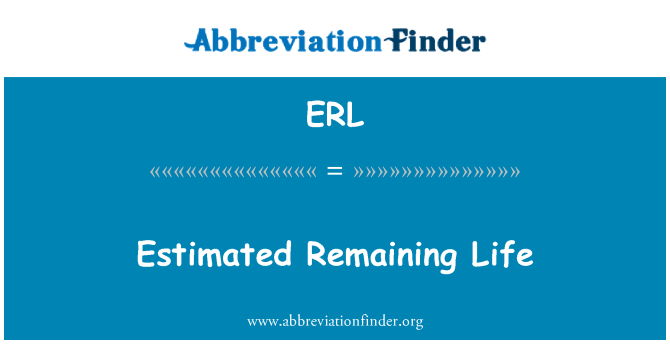 ERL: अनुमानित शेष जीवन