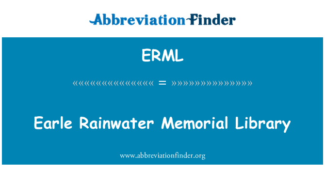 ERML: Earle Rainwater Memorial Library