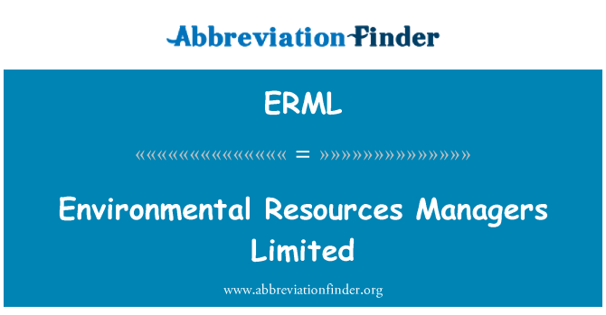 ERML: Environmental Resources Managers Limited