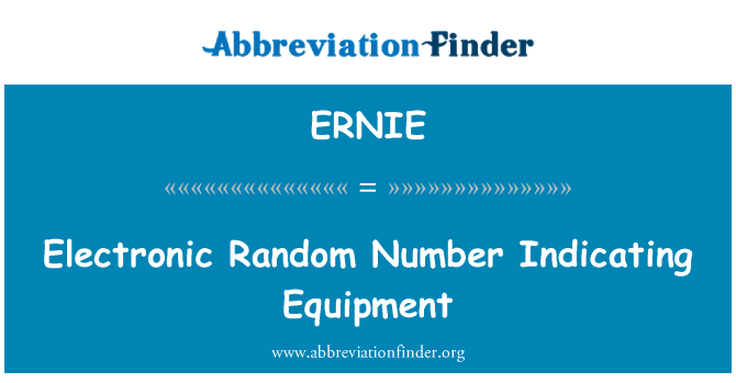 ERNIE: Número aleatorio electrónico indicando equipo