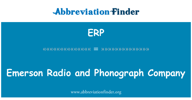 ERP: Emerson ràdio i tocadiscs empresa