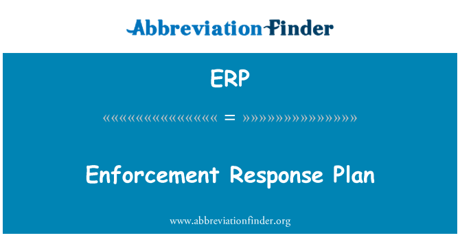 ERP: Pjan ta ' rispons ta ' infurzar