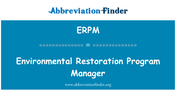 ERPM: מנהל תוכנית שיקום סביבתי