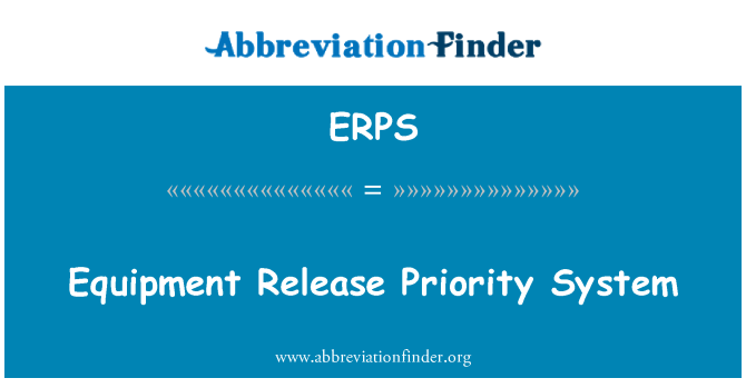 ERPS: System flaenoriaeth rhyddhau offer