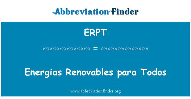 ERPT: Energias Renovables para Todos