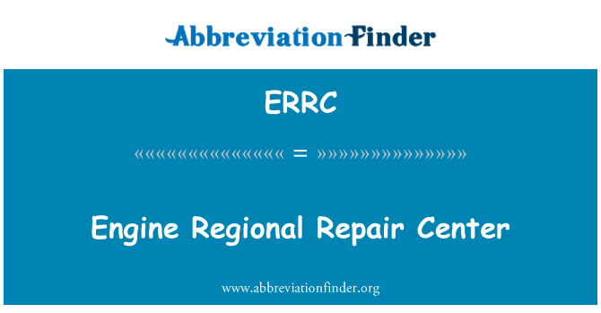 ERRC: Silnik regionalnego centrum napraw