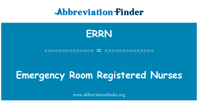 ERRN: 急救室註冊護士