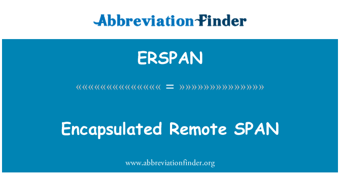 ERSPAN: SPAN remoti, li