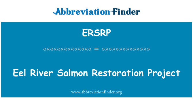 ERSRP: โครงการฟื้นฟูแซลมอนปลาแม่น้ำ