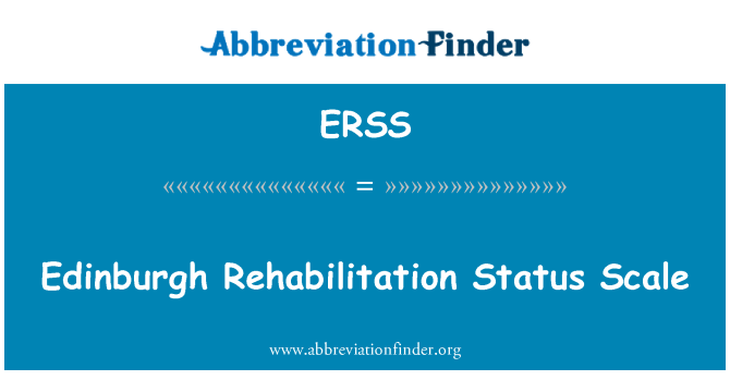 ERSS: Edinburgh rijabilitazzjoni Status skala