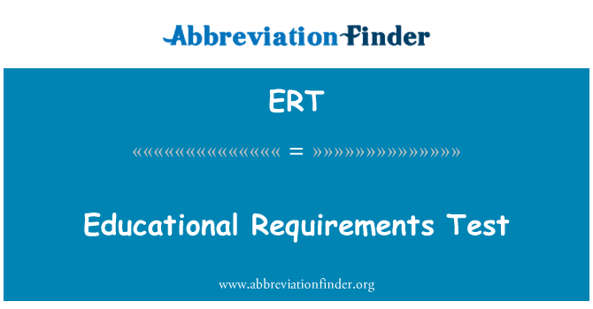 ERT: Prueba de requisitos educativos