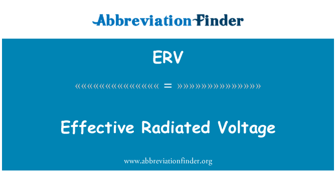 ERV: แรงดันไฟฟ้าราเดียตาที่มีประสิทธิภาพ