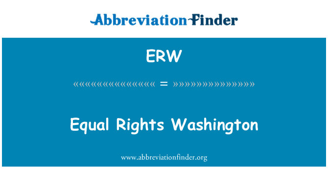 ERW: Equal Rights Washington