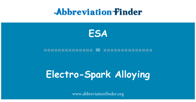 ESA: Electro-Spark Alloying
